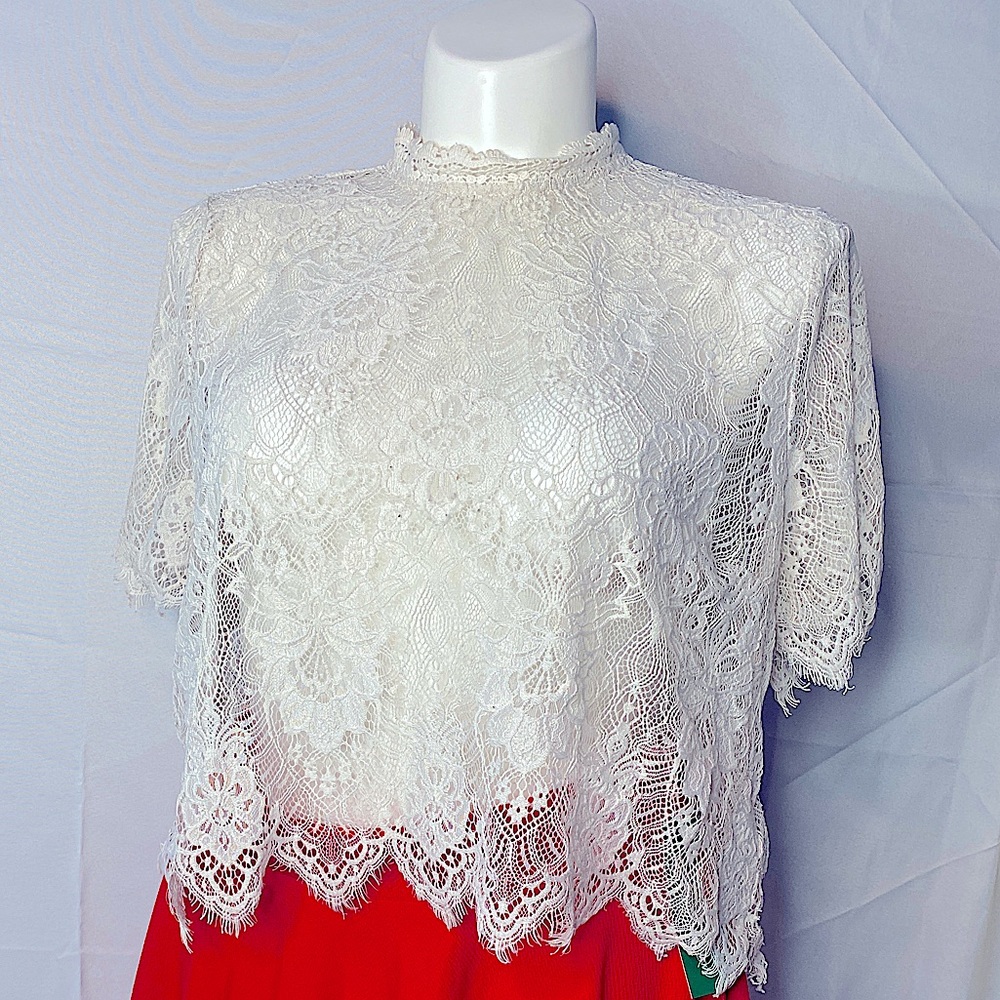 Lace cropped top